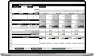 planilha de mapa de cotacao de obra
